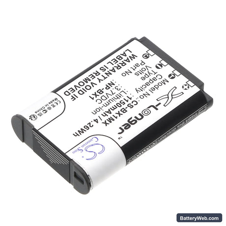 Sony CX405 Handycam Replacement Battery, 3.7V, 1150mAh, Li-ion 2