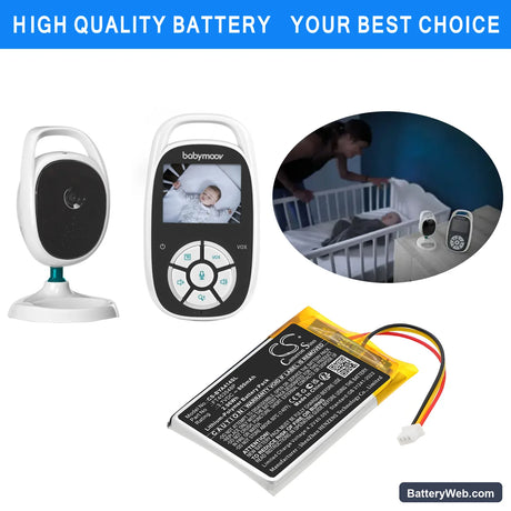 Babymoov A014414 Replacement Battery, 3.7V, 800mAh, Li-Polymer 6