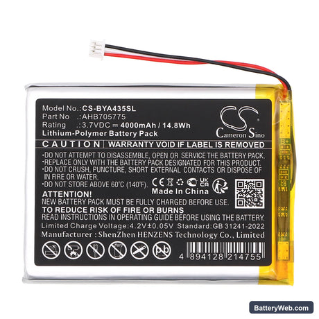 Babymoov A014426 Replacement Battery, 3.7V, 4000mAh, Li-Polymer 3