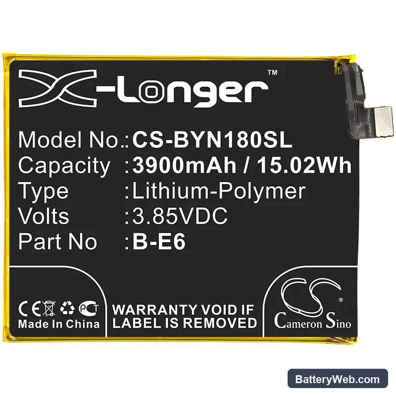 Vivo NEX Replacement Battery, 3.85V, 3900mAh, Li-Polymer 3