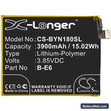 Vivo NEX Replacement Battery, 3.85V, 3900mAh, Li-Polymer 3