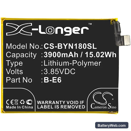 Vivo NEX Replacement Battery, 3.85V, 3900mAh, Li-Polymer 3