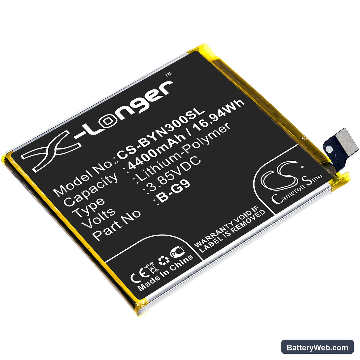 Vivo Nex 3 Replacement Battery, 3.85V, 4400mAh, Li-Polymer 1