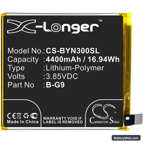 Vivo Nex 3 Replacement Battery, 3.85V, 4400mAh, Li-Polymer 3