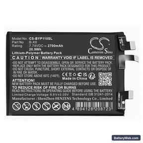 Vivo IQOO 11 Pro Replacement Battery, 7.74V, 2700mAh, Li-Polymer 1
