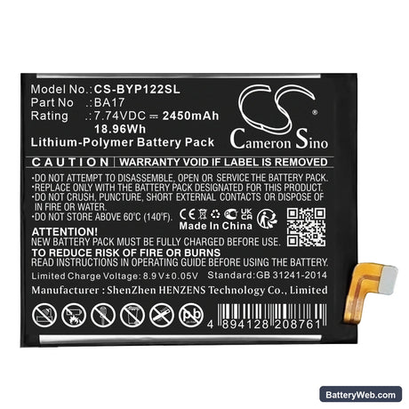 Vivo IQOO 12 Pro Replacement Battery, 7.74V, 2450mAh, Li-Polymer 1