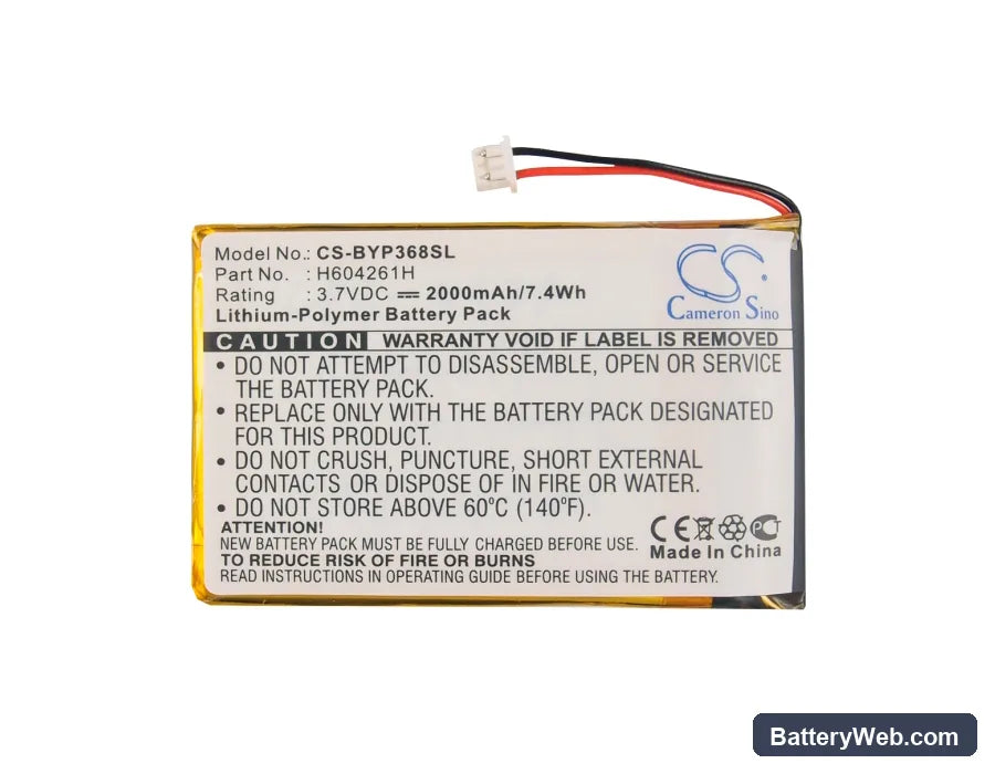 Bushnell Yardage Pro Replacement Battery, 3.7V, 2000mAh, Li-Polymer 5