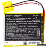 Boyue P6 Replacement Battery, 3.7V, 1600mAh, Li-Polymer 3