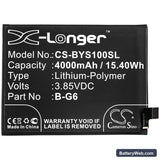 Vivo S1 Pro Replacement Battery, 3.85V, 4000mAh, Li-Polymer 3
