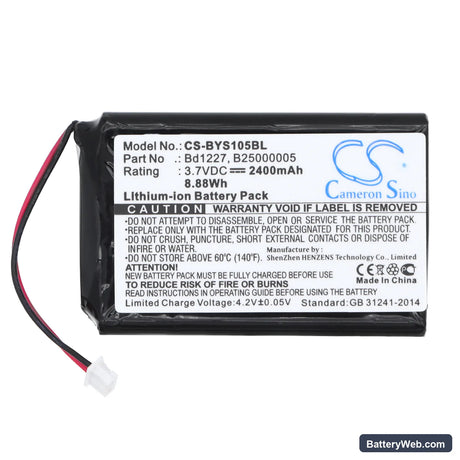 Ingenico RoadRunners Evolution 1D Replacement Battery, 3.7V, 2400mAh, Li-ion 3