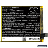 Vivo S5 Replacement Battery, 3.85V, 3800mAh, Li-Polymer 3