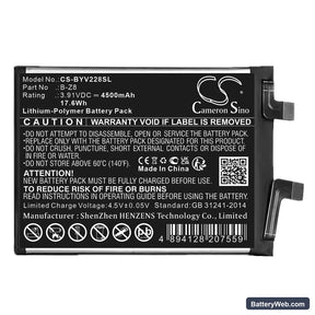 Vivo V2284A Replacement Battery, 3.91V, 4500mAh, Li-Polymer 1