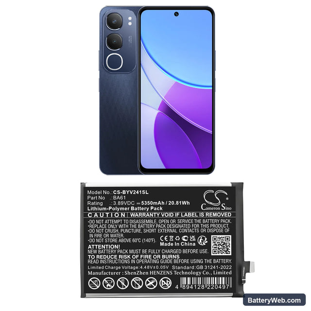 Vivo V2419 Replacement Battery, 3.89V, 5350mAh, Li-Polymer 1