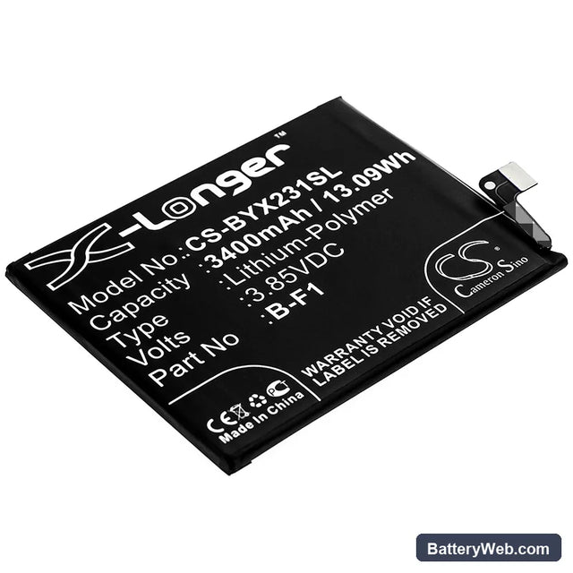 Vivo X23 Symphony Replacement Battery, 3.85V, 3400mAh, Li-Polymer 1