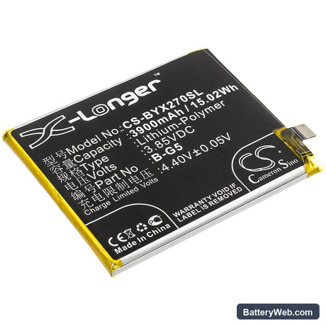 Vivo X27 Replacement Battery, 3.85V, 3900mAh, Li-Polymer 1