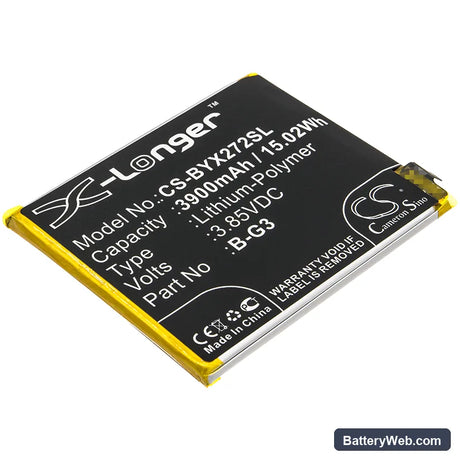 Vivo X27 Pro Replacement Battery, 3.85V, 3900mAh, Li-Polymer 1