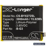 Vivo X27 Pro Replacement Battery, 3.85V, 3900mAh, Li-Polymer 3