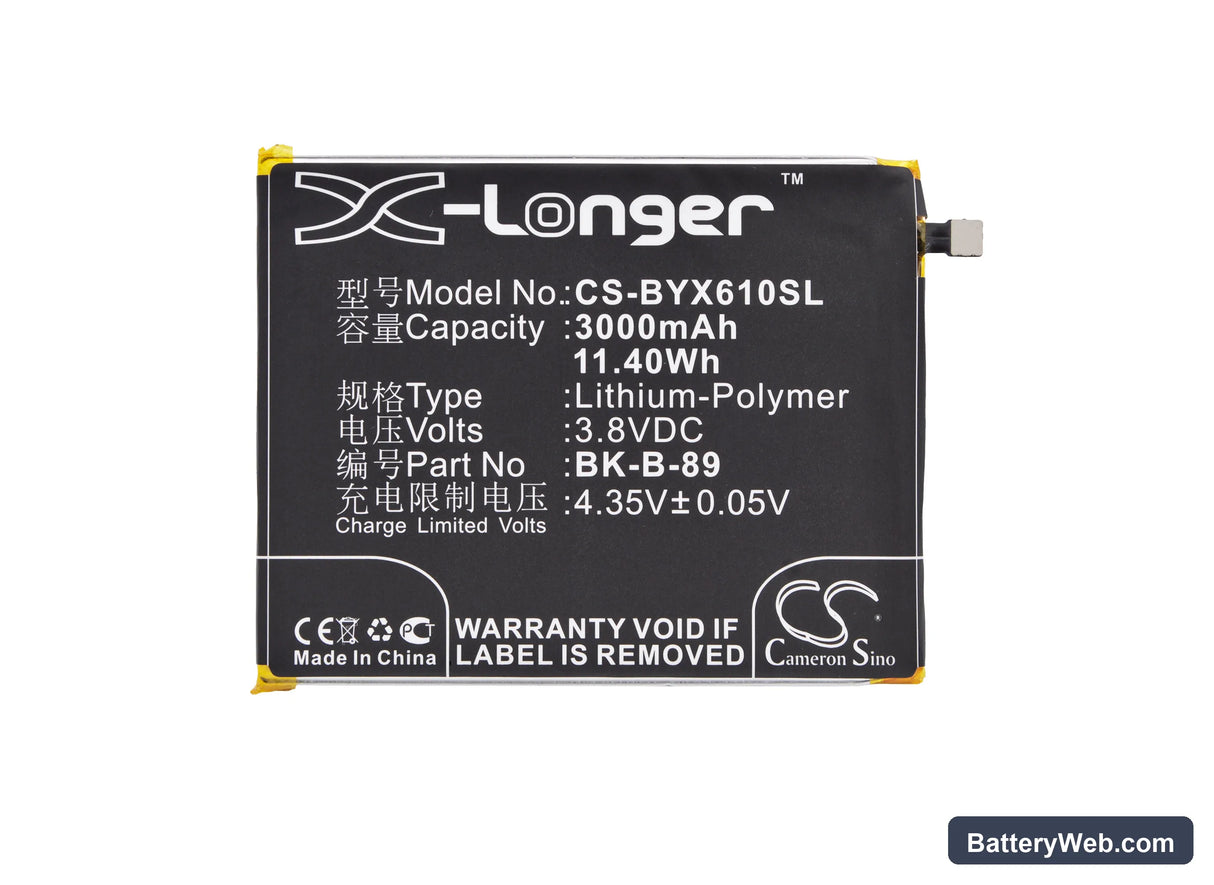 BBK VIVO X6 Plus Replacement Battery, 3.8V, 3000mAh, Li-Polymer 5