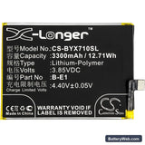 Vivo Y71 Replacement Battery, 3.85V, 3300mAh, Li-Polymer 3