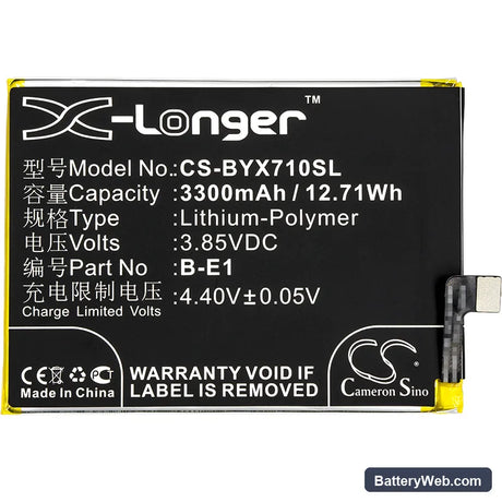 Vivo Y71 Replacement Battery, 3.85V, 3300mAh, Li-Polymer 3