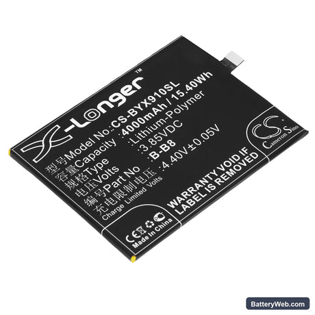 BBK VIVO X9 Plus Replacement Battery, 3.85V, 4000mAh, Li-Polymer 1