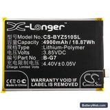 BBK VIVO Z5x Replacement Battery, 3.85V, 4900mAh, Li-Polymer 3