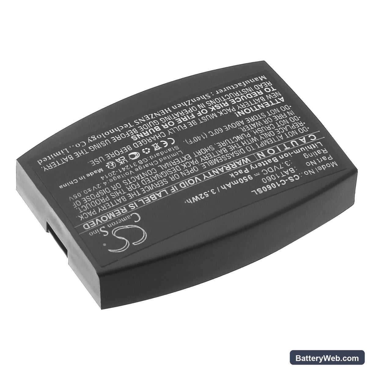 3M C1060 Replacement Battery, 3.7V, 950mAh, Li-ion 2
