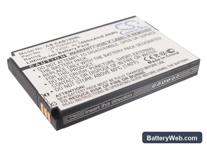 CAT B10 Replacement Battery, 3.7V, 1800mAh, Li-ion 1