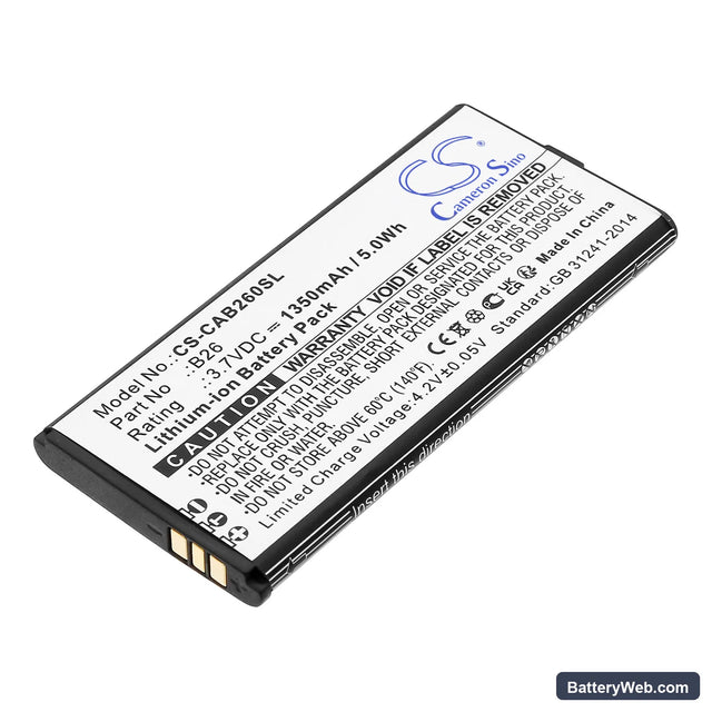 CAT B26 Replacement Battery, 3.7V, 1350mAh, Li-ion 1