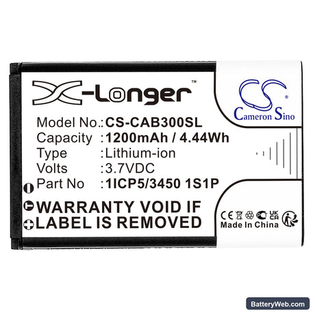 CAT B30 Replacement Battery, 3.7V, 1200mAh, Li-ion 3