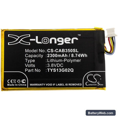 CAT B35 Replacement Battery, 3.8V, 2300mAh, Li-Polymer 3