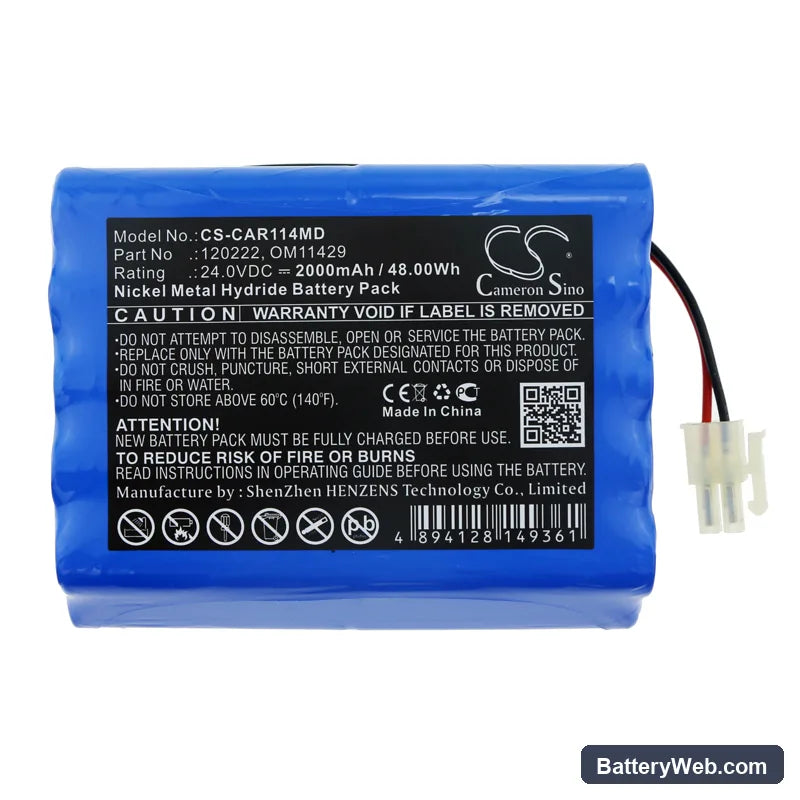 Cardioline ECG Delta 1 Replacement Battery, 24V, 2000mAh, Ni-MH 3
