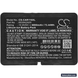 Chauvin Arnoux C.A 6116N Replacement Battery, 10.8V, 6800mAh, Li-ion 5