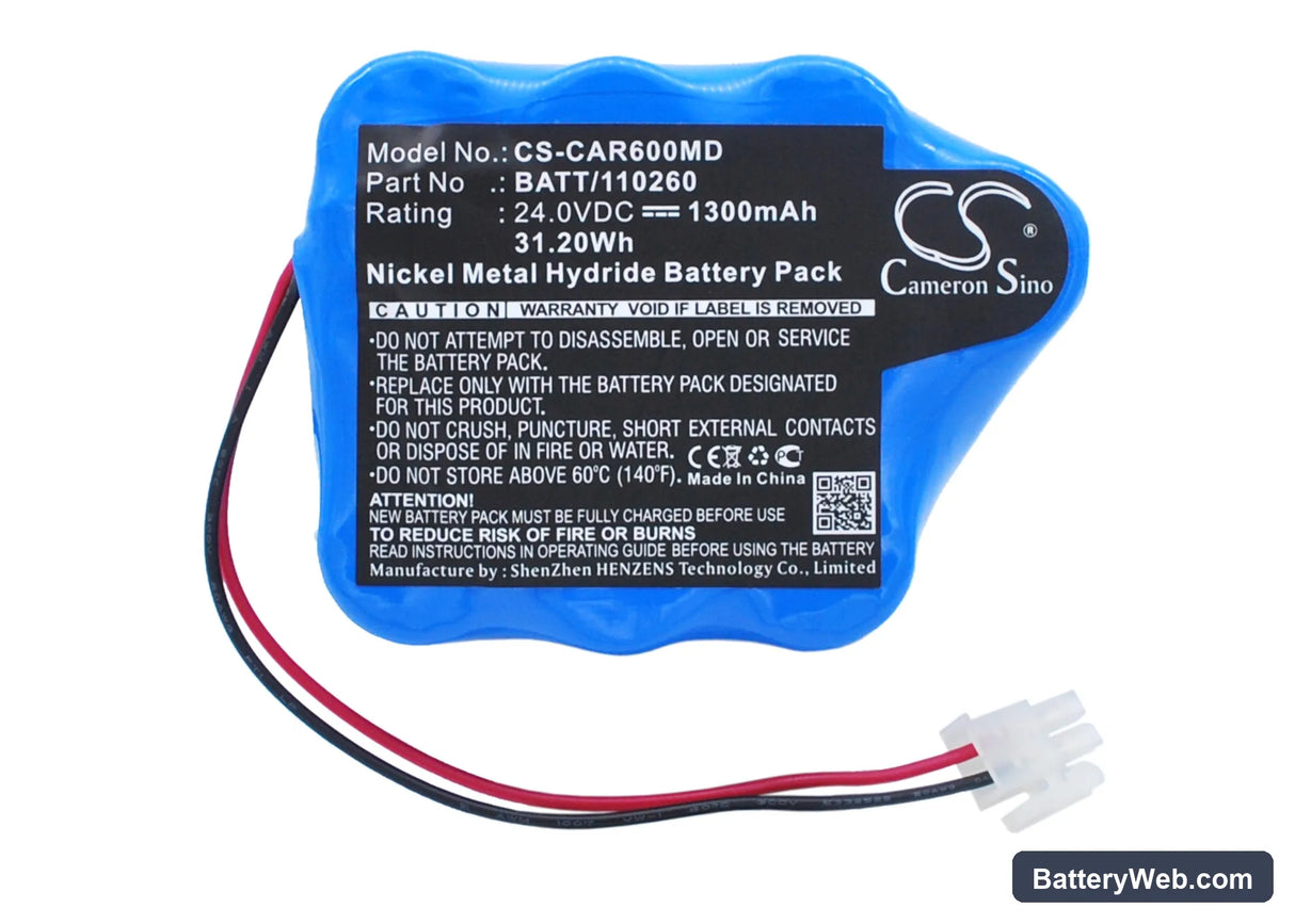 Cardioline ECG Delta 60 Replacement Battery, 24V, 1300mAh, Ni-MH 5