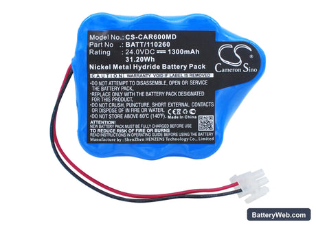 Cardioline ECG Delta 60 Replacement Battery, 24V, 1300mAh, Ni-MH 5