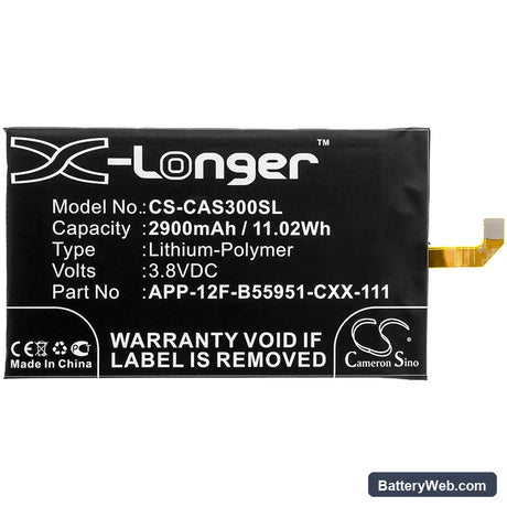 CATERPILLAR S30 Replacement Battery, 3.8V, 2900mAh, Li-Polymer 3