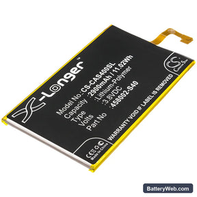 CAT S40 Replacement Battery, 3.8V, 2900mAh, Li-Polymer 1