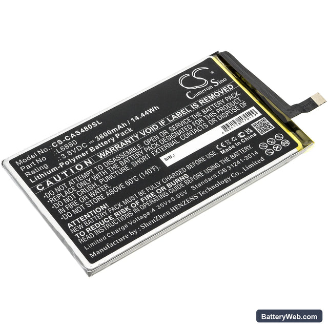 Sprint Caterpillar Cat S48c Replacement Battery, 3.8V, 3800mAh, Li-Polymer 1