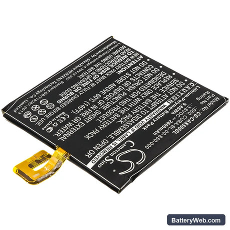 CAT S50 Replacement Battery, 3.8V, 2600mAh, Li-Polymer 2