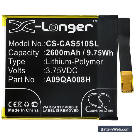 CATERPILLAR S50c Replacement Battery, 3.75V, 2600mAh, Li-Polymer 3