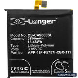 CATERPILLAR S60 Replacement Battery, 3.85V, 3500mAh, Li-Polymer 3