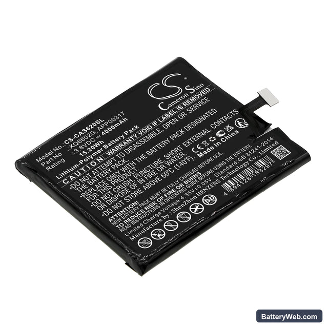 CAT S62 Replacement Battery, 3.8V, 4000mAh, Li-Polymer 1