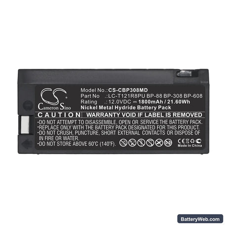Spacelabs 90203 Monitor Replacement Battery, 12V, 1800mAh, Ni-MH 5