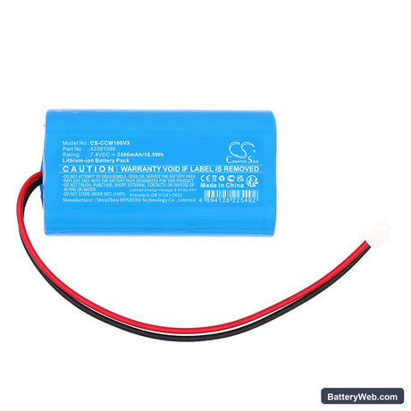 Concept CW1000 Replacement Battery, 7.4V, 2500mAh, Li-ion 3