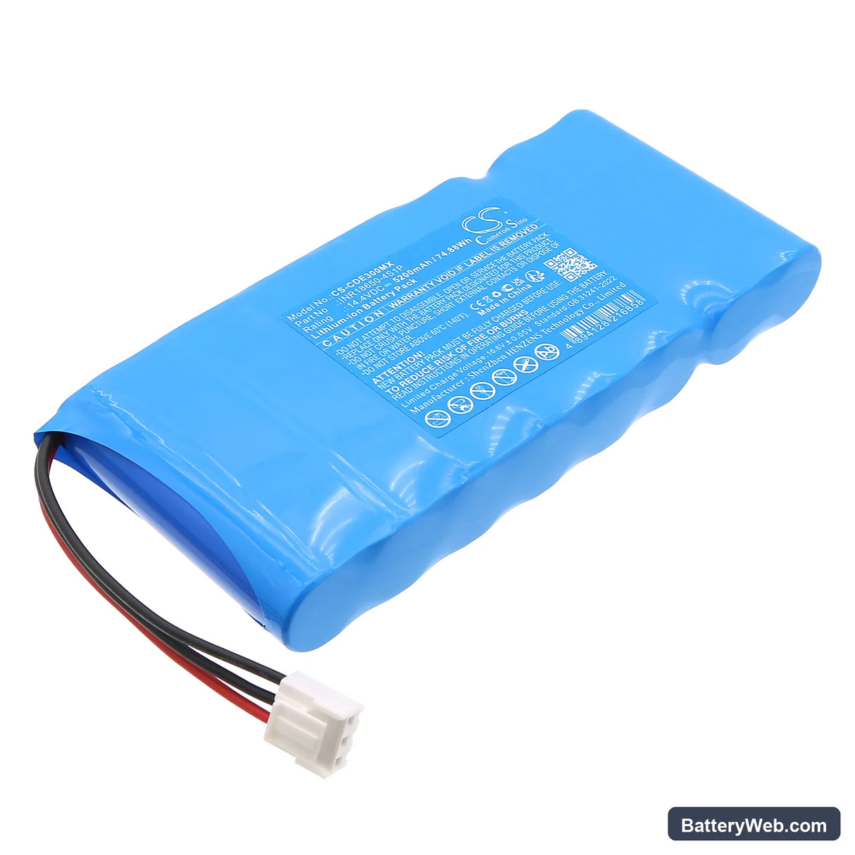 Cardio E3 Replacement Battery, 14.4V, 5200mAh, Li-ion 1
