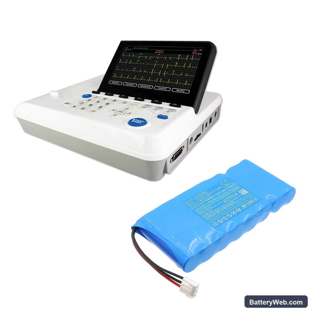 Cardio E3 Replacement Battery, 14.4V, 5200mAh, Li-ion 6