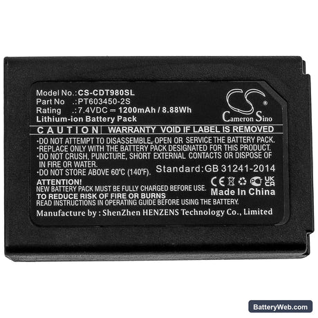 Extech Video Particle Counter VPC300 ( Built-in Camera ) Replacement Battery, 7.4V, 1200mAh, Li-ion 5