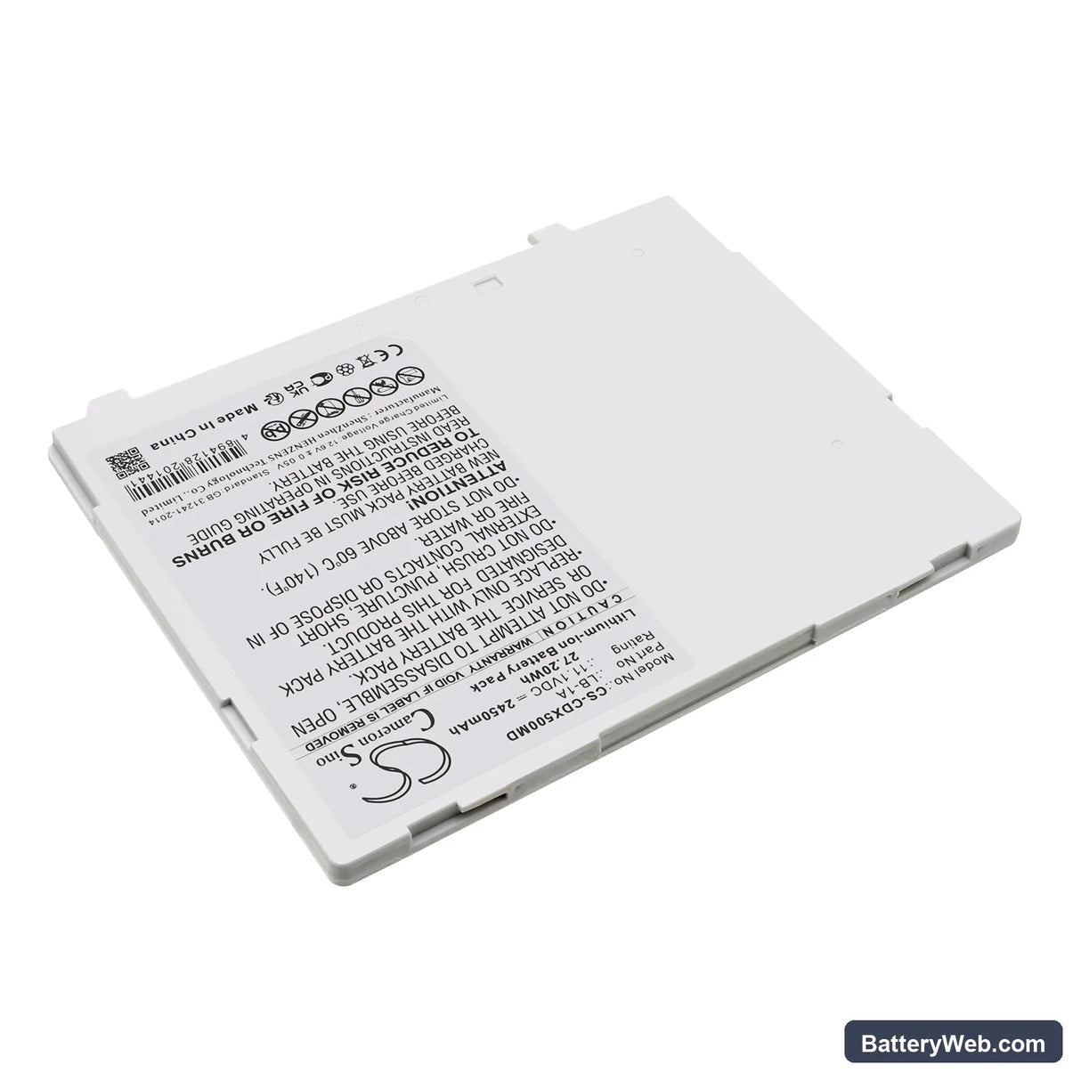 Canon CXDI-70C Replacement Battery, 11.1V, 2450mAh, Li-ion 2