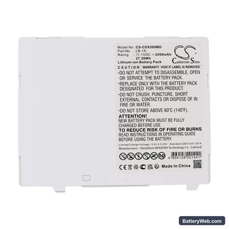 Canon CXDI-70C Replacement Battery, 11.1V, 2450mAh, Li-ion 5