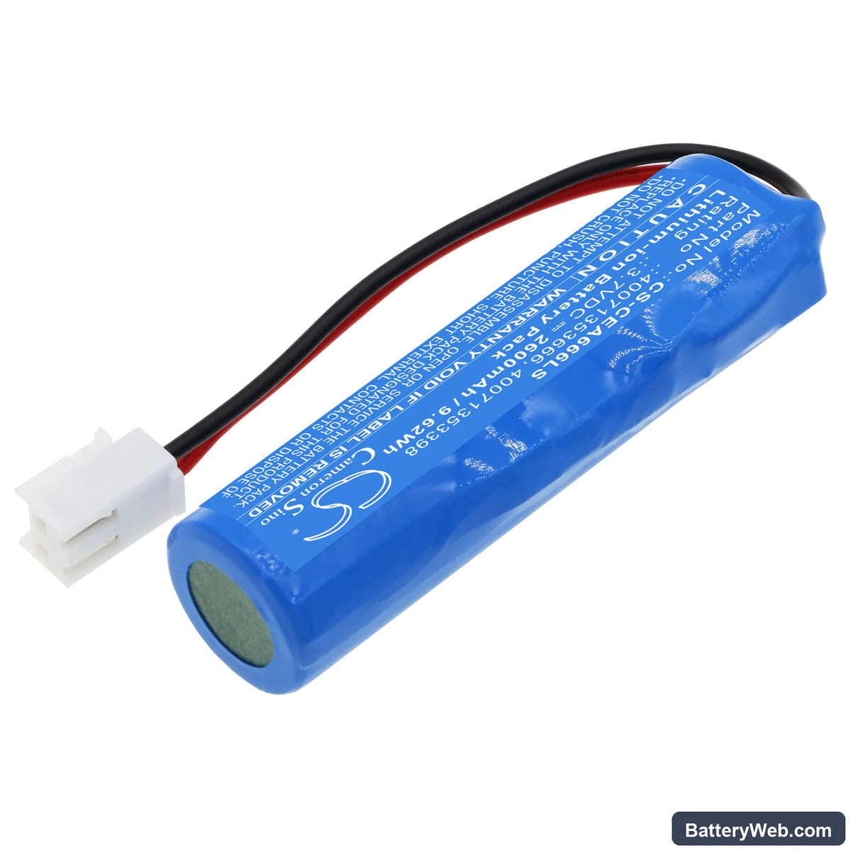 Ceag Emergency Light Replacement Battery, 3.7V, 2600mAh, Li-ion 2